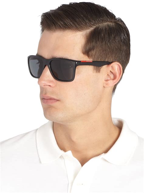 mens prada square aviator|prada men's sunglasses.